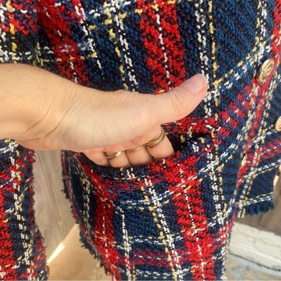 Blank NYC Plaid Double Breasted Prep School Blazer size Large - Picture 12 of 16